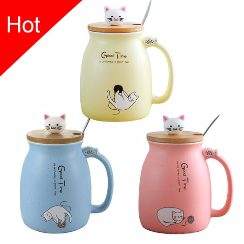 kitten coffee ceramic mugs