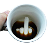 Creative Design White Middle Finger mug