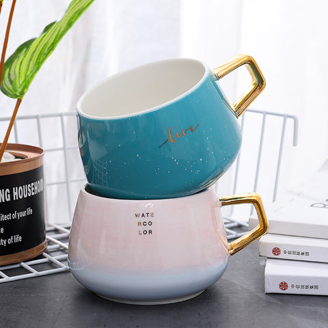 High Quality Large Letter Ceramic Coffee Mug