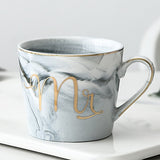 Luxury Pink Gold Ceramic Marble Coffee Mug