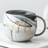 Luxury Pink Gold Ceramic Marble Coffee Mug
